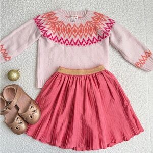 Tea Collection Pink and Orange Kids Matching Set